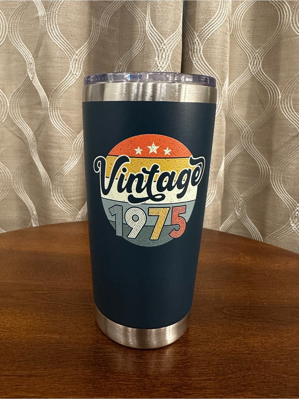 Vintage 1975 Navy Insulated Travel Tumbler